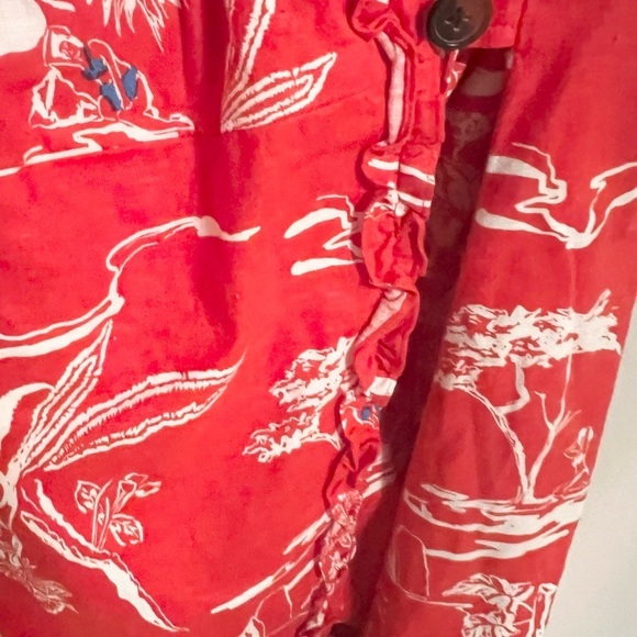 NWT TANYA TAYLOR ALDA LINEN-BLEND WRAP DRESS size 2 - Picture 6 of 12